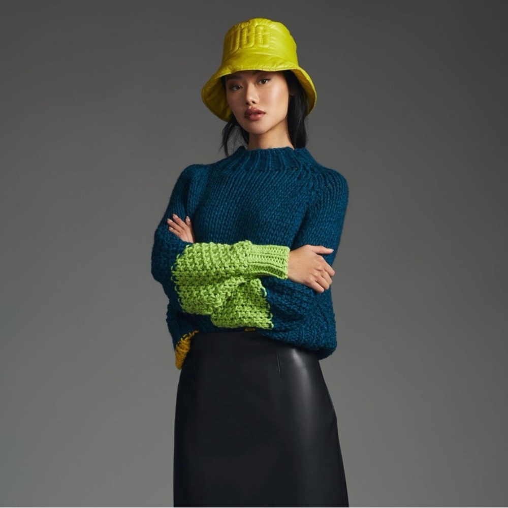 Anthropologie Dr Bloom Color Block Sweater M/L